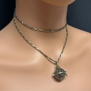 Bronze Butterfly Aromatic Diffuser Pendant Necklace